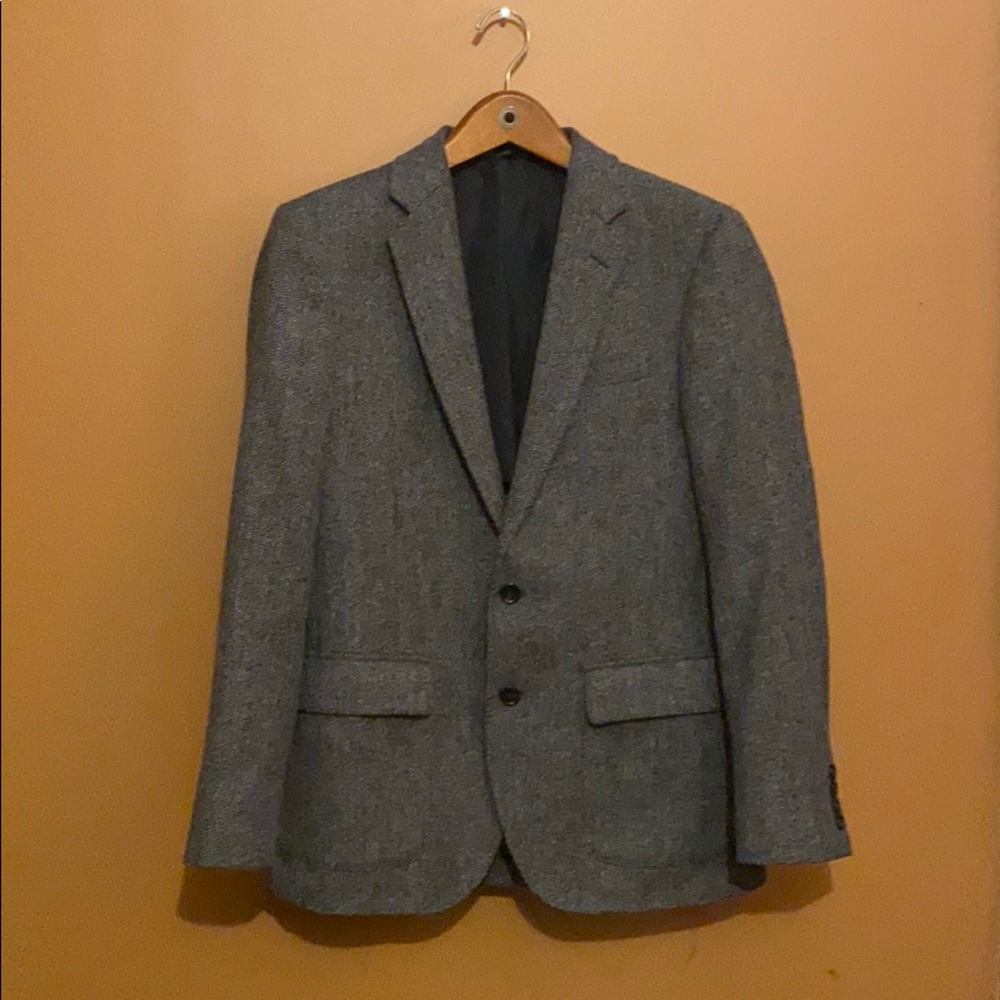 Grey,wool,fall, winter, blazer.